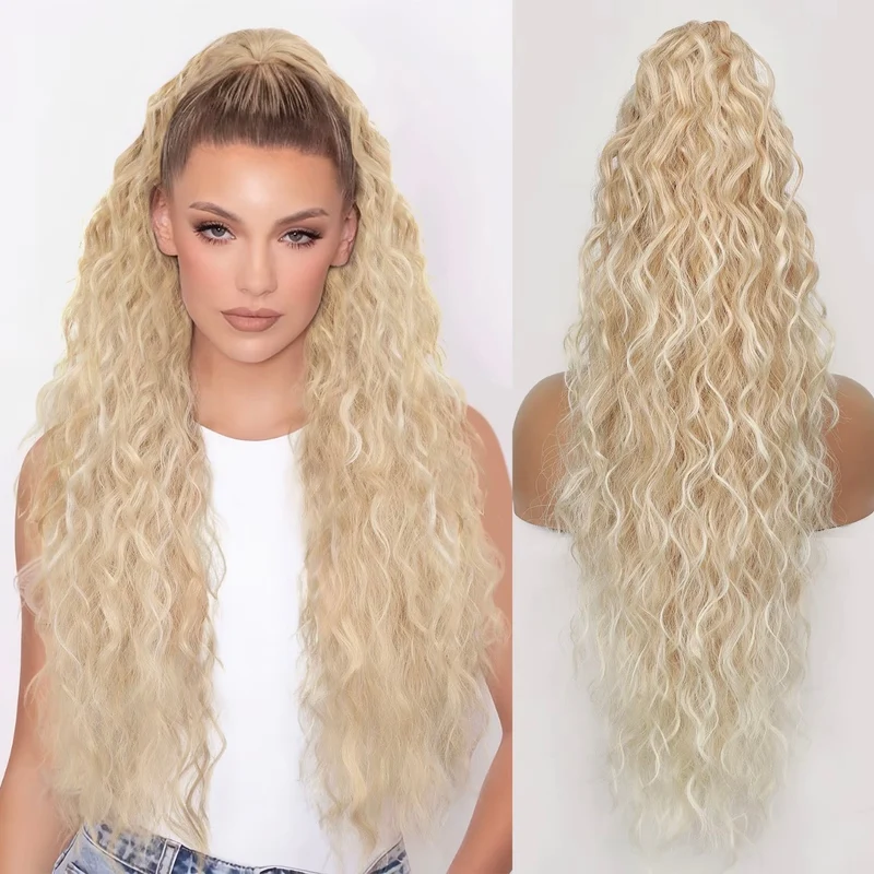 Pferdeschwanz-Extension mit Krallenclip (30 Zoll) | Sofort mehr Volumen & weiche Wellen | Anti-Frizz-Look | In verschiedenen Farben erhältlich