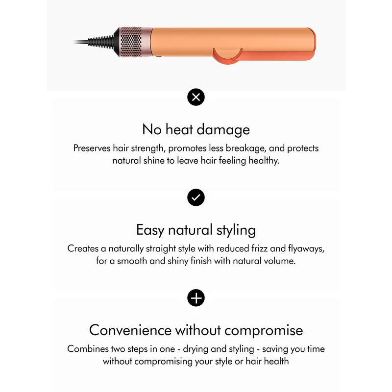 Dyson Airstrait™ Straightener and Dryer (Ceramic Apricot / Topaz)
