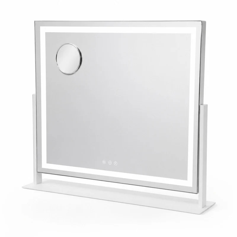 Lenoxx LED Makeup Mirror 64cm x 50.3cm with Adjustable Brightness & Magnifying Mirror