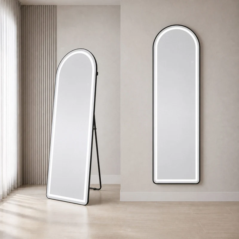 Lenoxx Full-Length Hanging Mirror 160x50cm with LED Lights, Touch Control, USB & Type-C Output