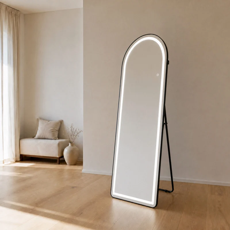 Lenoxx Full-Length Hanging Mirror 160x50cm with LED Lights, Touch Control, USB & Type-C Output