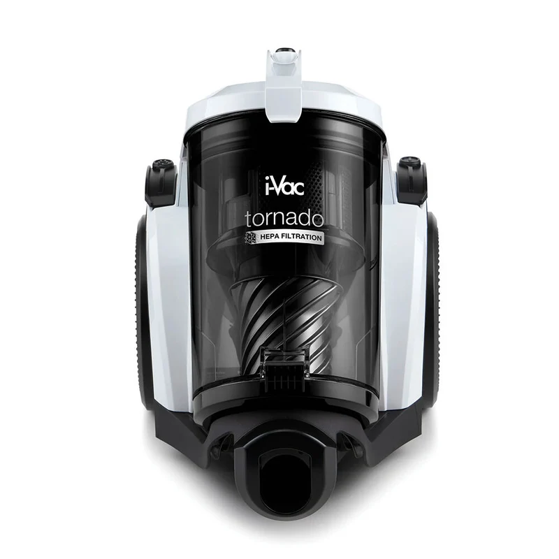 i-Vac Tornado Bagless 1800W Vacuum Cleaner 1.5m Hose 1.6L Black/White