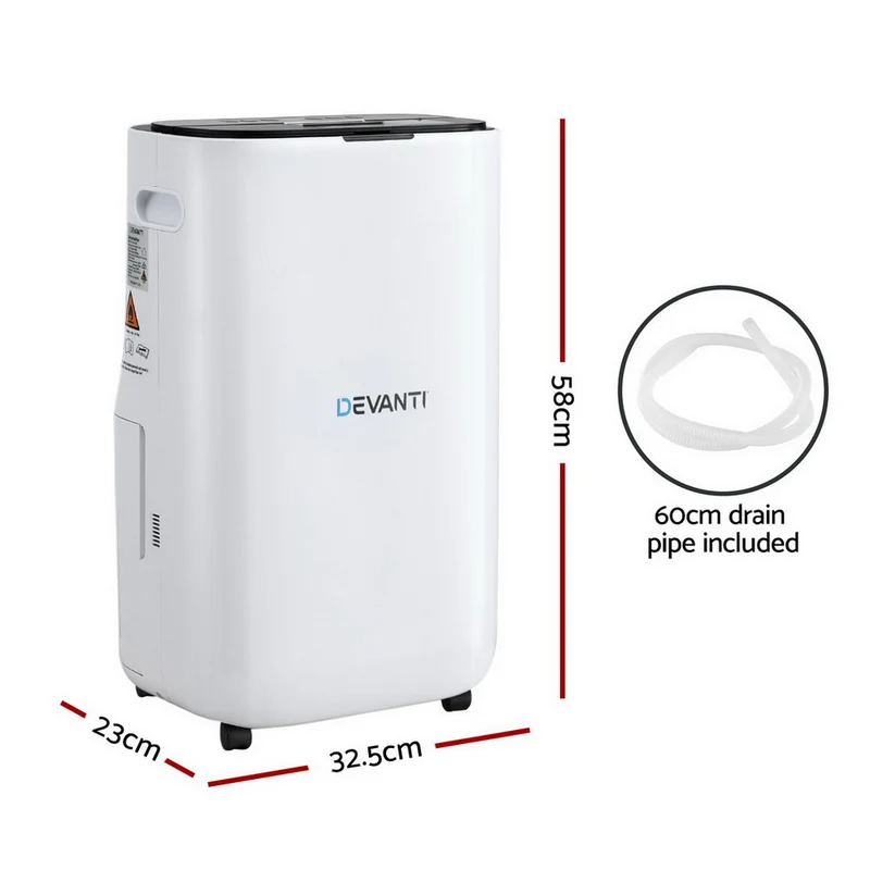 Devanti Dehumidifier 20L Air Purifier (White)