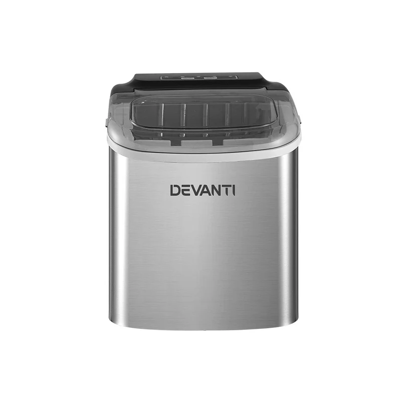 Devanti 12kg Ice Maker Machine with Self-cleaning (Silver)
