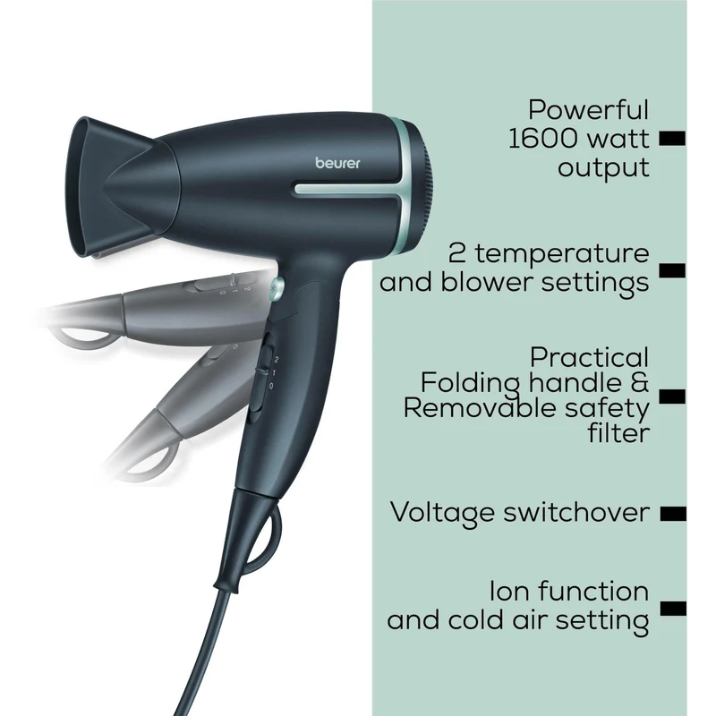 Beurer HC25BG Limited Edition Travel Hair Dryer