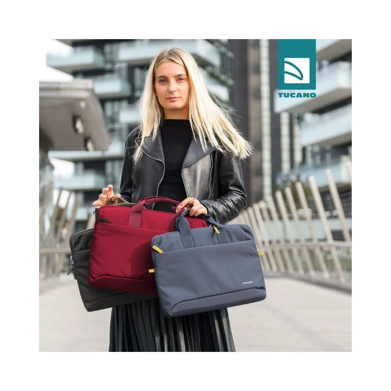 Tucano Smilza Slim Laptop Bag Blue for 14" Devices with Strap