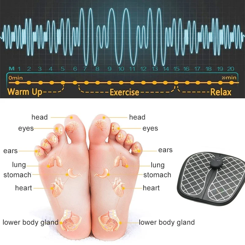 Masseur par électro-Stimulation pour pieds - Livraison Offerte