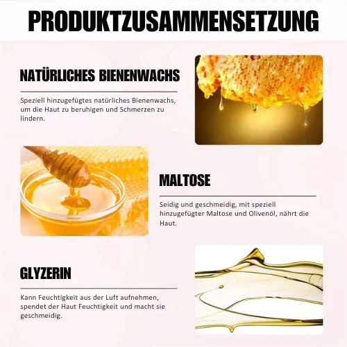 Haarentfernungsspray sanft & effektiv | mit Bienenwachs & Pflanzenextrakten | glatte Haut ohne Rasierbrand | für Körper & Gesicht