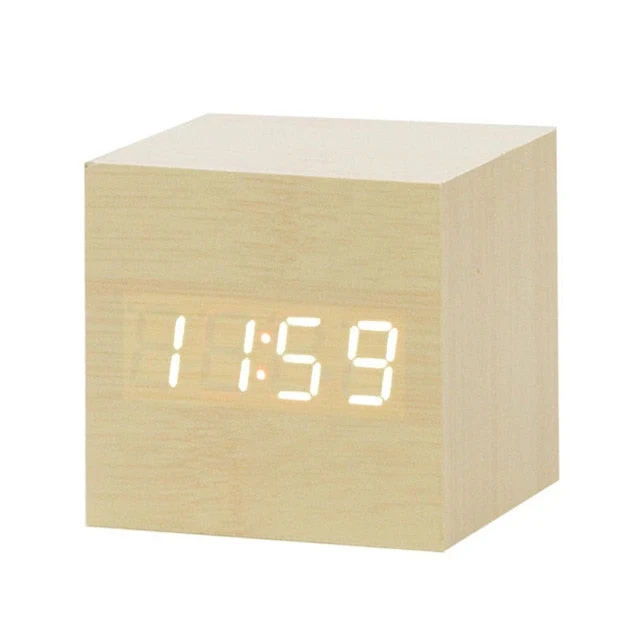 Sveglia Digitale LED Minimalista con Controllo Vocale