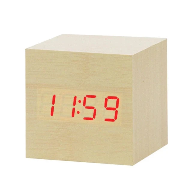 Sveglia Digitale LED Minimalista con Controllo Vocale