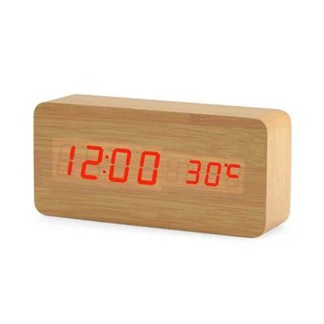 Sveglia Digitale LED Minimalista con Controllo Vocale