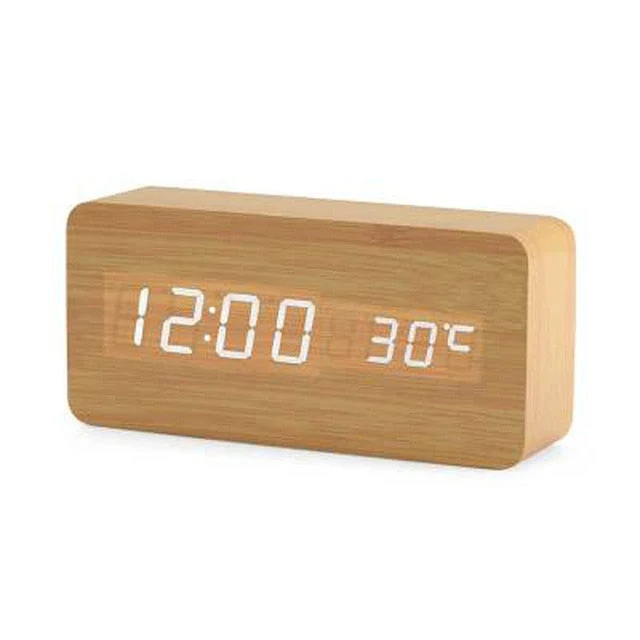 Sveglia Digitale LED Minimalista con Controllo Vocale