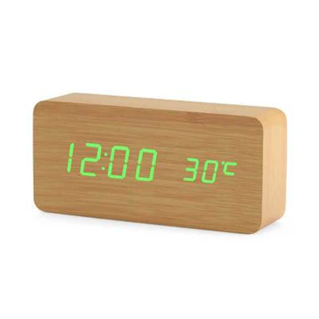 Sveglia Digitale LED Minimalista con Controllo Vocale