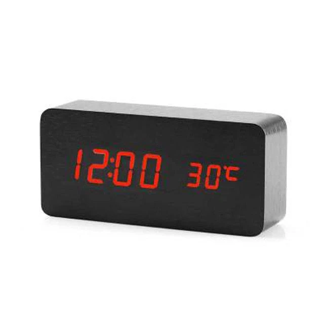 Sveglia Digitale LED Minimalista con Controllo Vocale