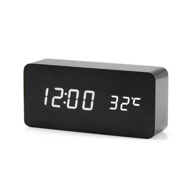 Sveglia Digitale LED Minimalista con Controllo Vocale