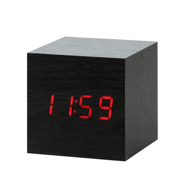 Sveglia Digitale LED Minimalista con Controllo Vocale