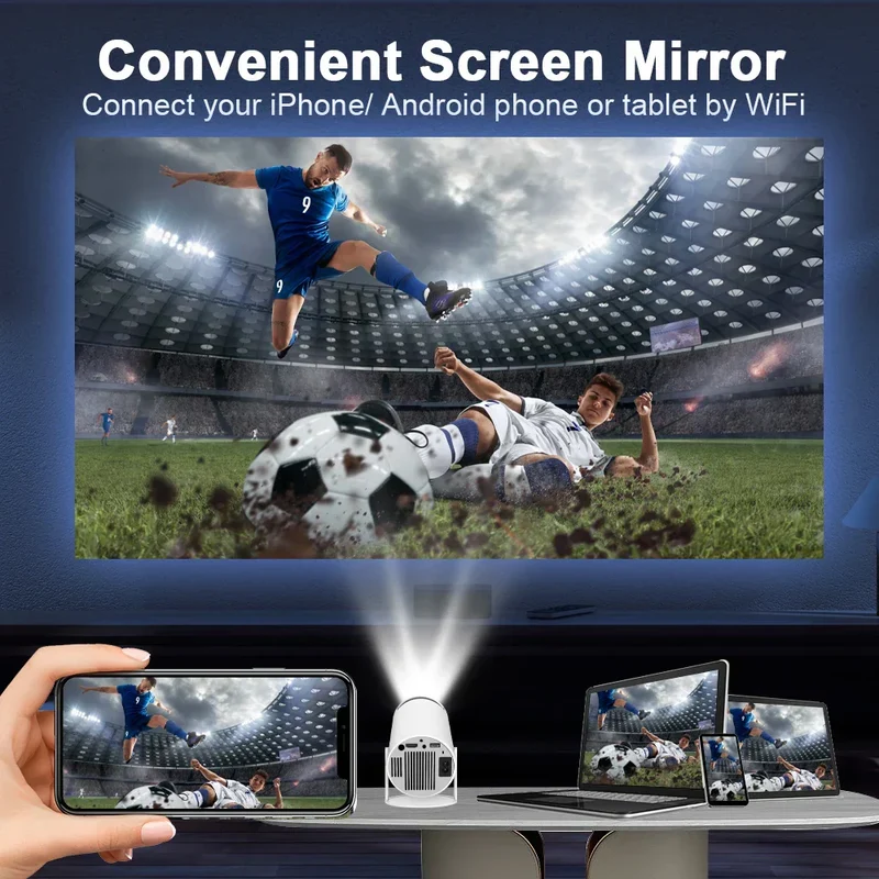 HomeVision Proiettore - Ultra HD | Compatto & Portatile