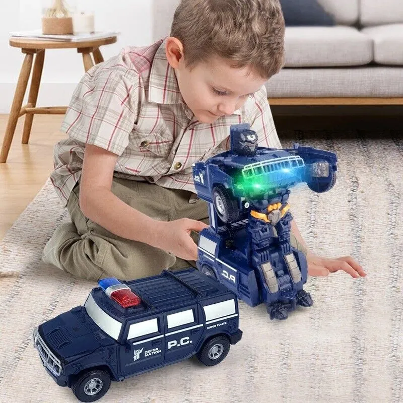Auto Robot Trasformabile | Auto della Polizia e Giocattolo Robot