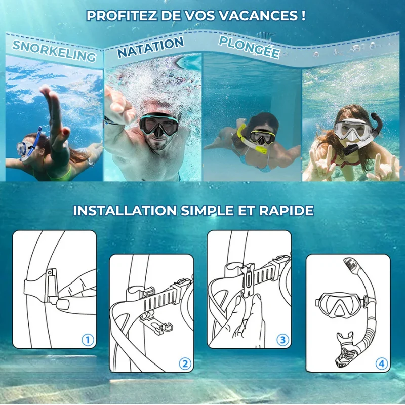 Masque de Plongée Anti-Buée Professionnel