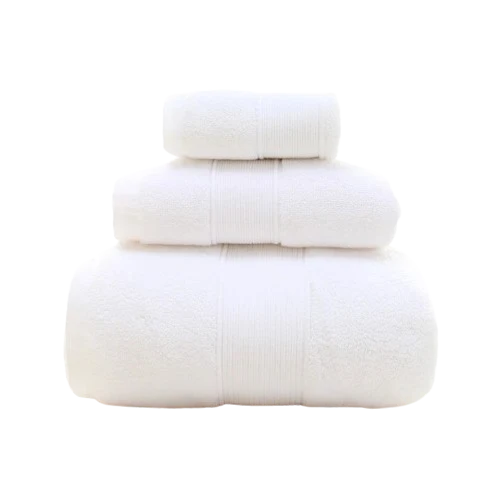 Ensemble de 3 Serviettes moelleuses d'hôtel en 100% Coton