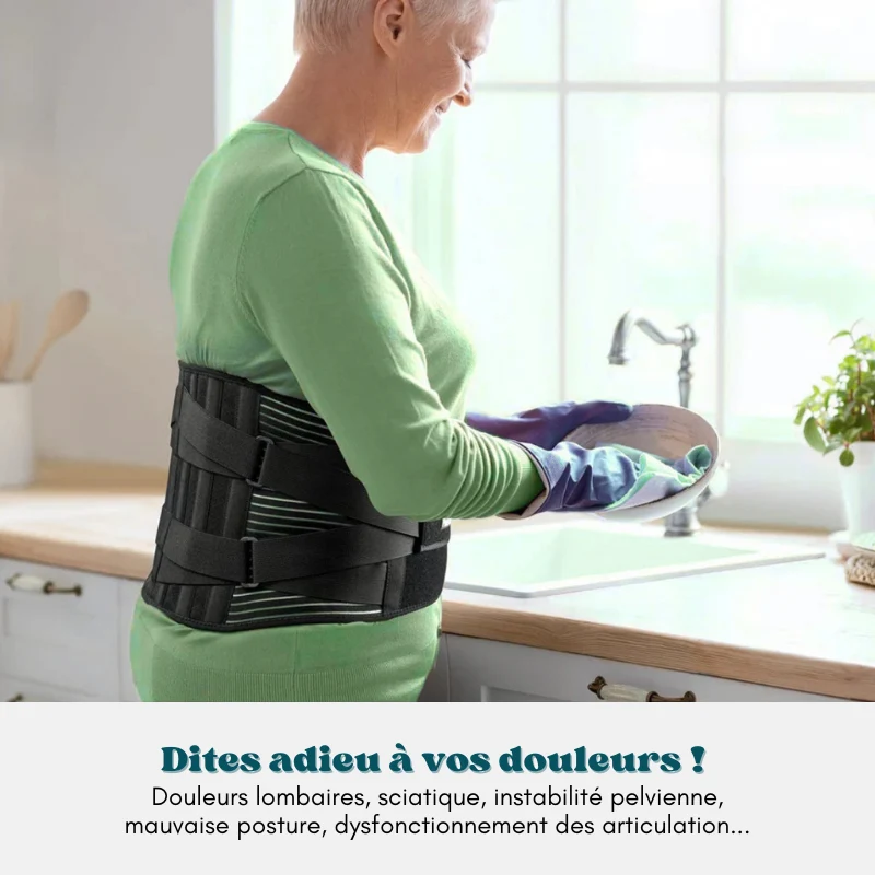 Ceinture de soutien lombaire et correction du bassin réglable
