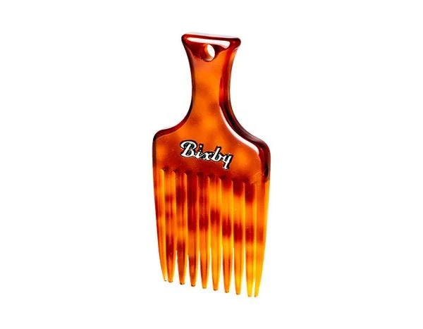 Peigne pick à barbe 1,5mm d'espacement (74mm/2.91") - Ambre