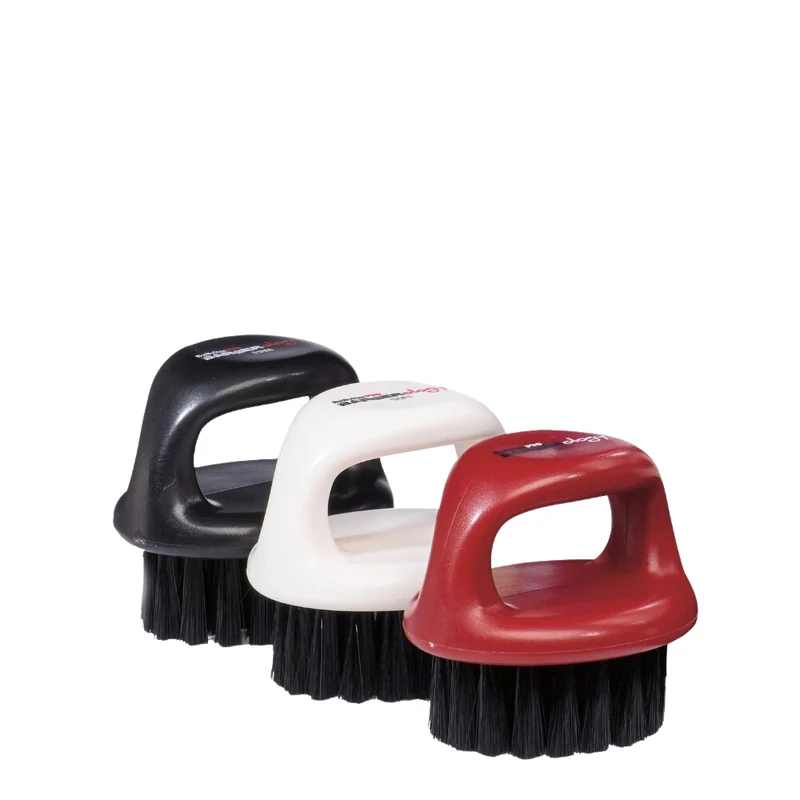 Brosse à anse pour dégradée "Barberology Fade Knuckle" avec poils en nylon fermes - Noir