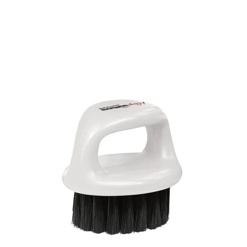 Brosse à anse pour dégradée "Barberology Fade Knuckle" avec poils en nylon souples - Blanche