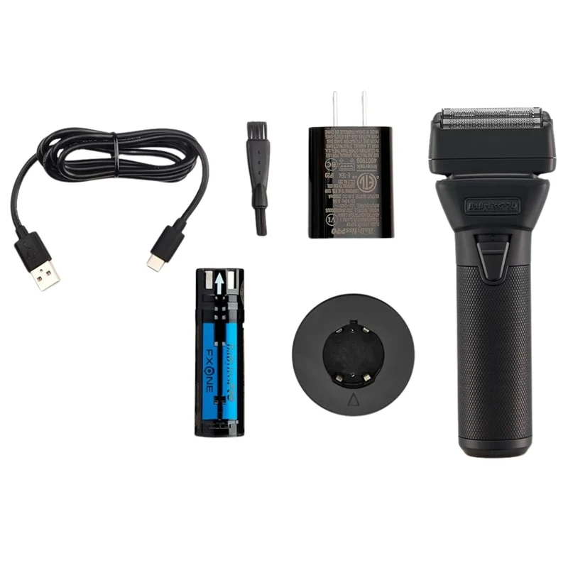 Rasoir à double grille métallique à batterie interchangeable Système FXONE "FX79FSMB" - BlackFX