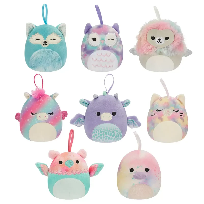 SQUISHMALLOWS - Ensemble de 8 Peluches Fantaisie Tie-Dye