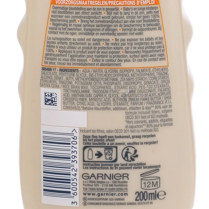 Lait protecteur SPF30 résistant à l'eau