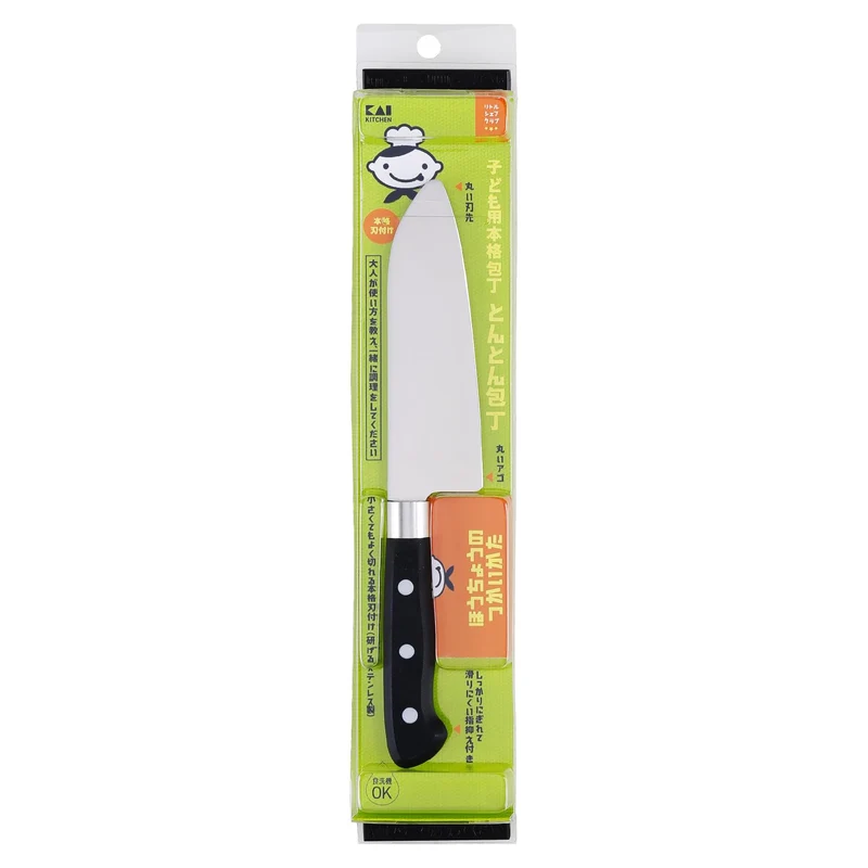 KAI Little Chef Kids' Tonton Knife — Dishwasher-Safe Silver