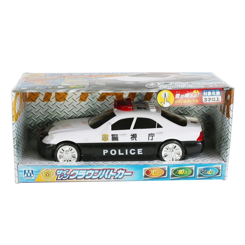 Maruka Friction-Powered Crown Police Car Toy with Siren — Ages 3+