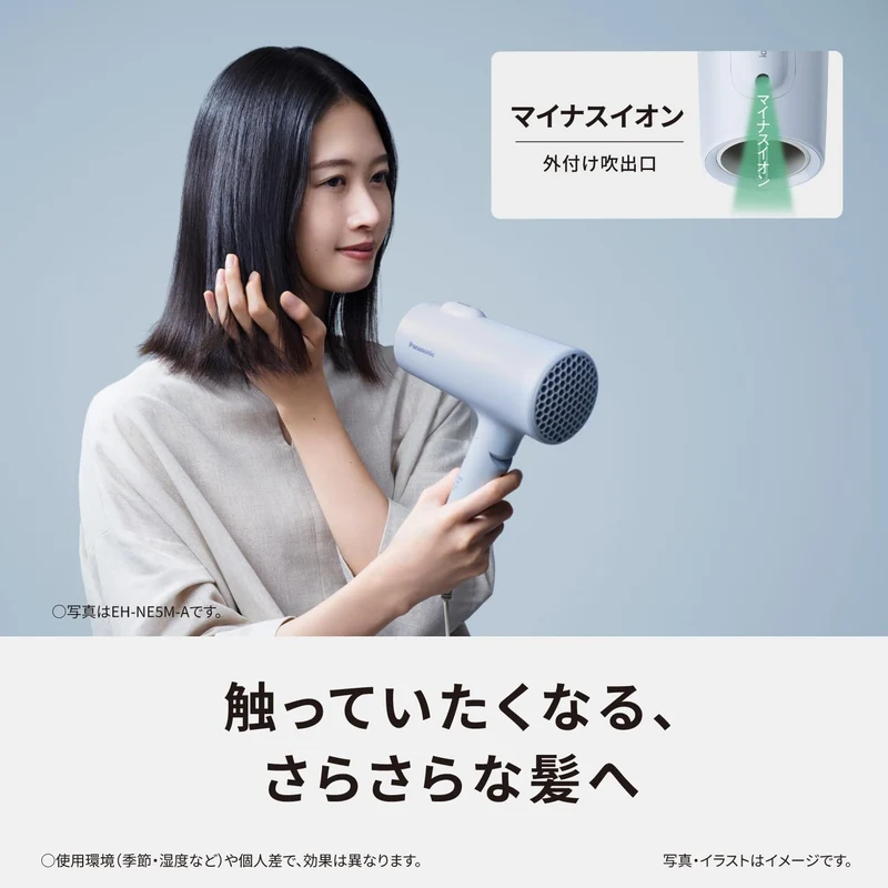 Panasonic Ionity Hair Dryer (EH-NE5M-H) — Quick-dry High Airflow Dark Gray