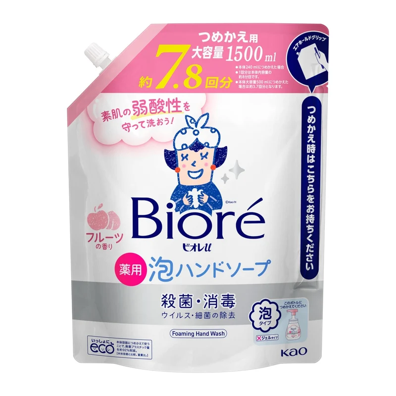 Biore u Foaming Hand Soap Fruit Refill 1.5L