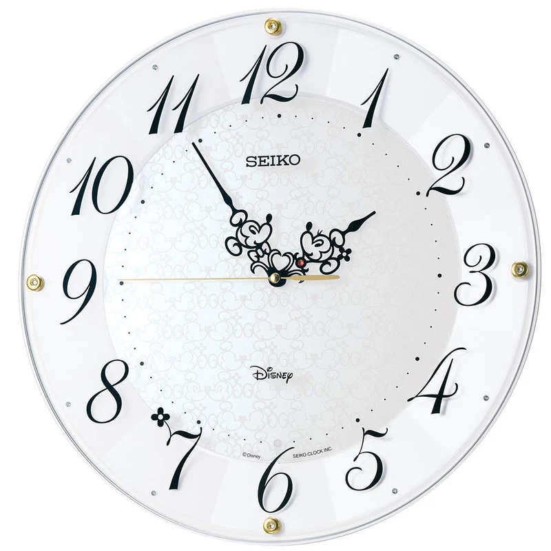 SEIKO Mickey & Minnie Radio-Controlled Wall Clock White Pearl 327×46mm FS513W