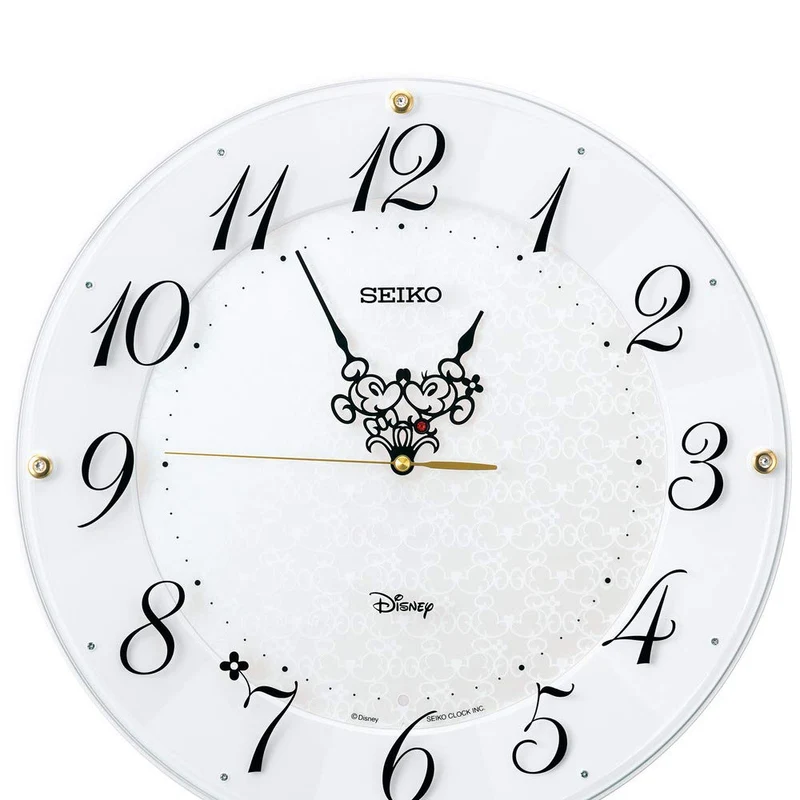 SEIKO Mickey & Minnie Radio-Controlled Wall Clock White Pearl 327×46mm FS513W