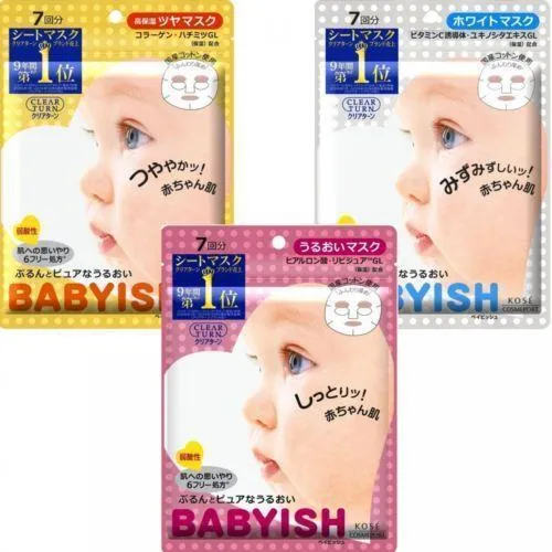 Highly Moisturizing Cosmeport Clear Turn Babyish Sheet Mask - Pack of 7