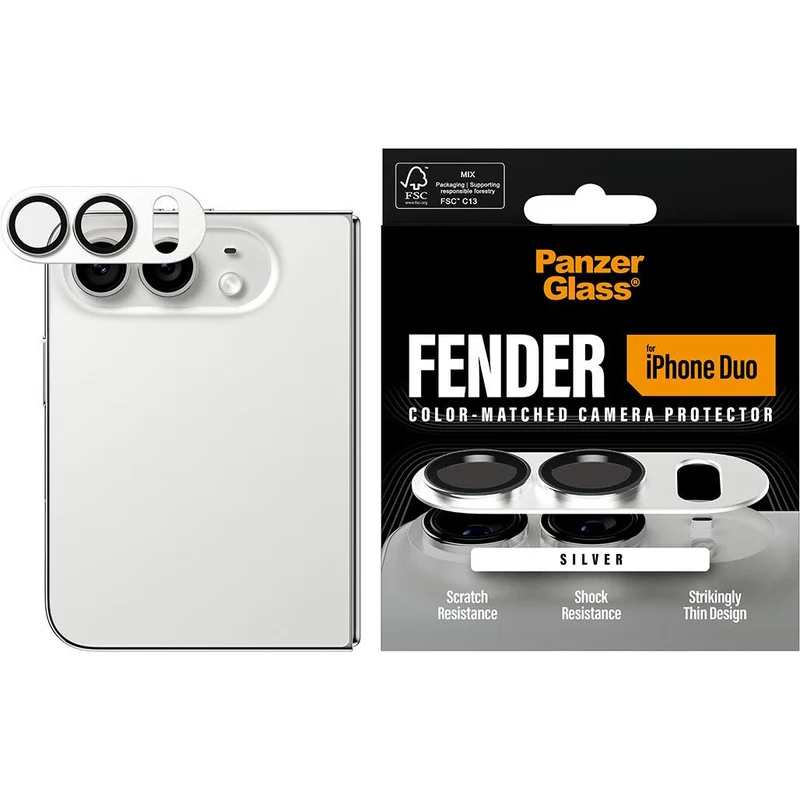 PanzerGlass Fender Camera Protector for iPhone Duo (White)