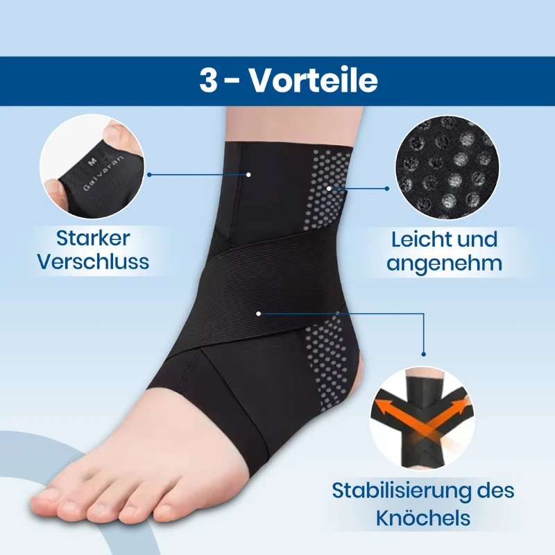 Knöchelbandage für Fußball | Stabilisiert ohne Bewegungsverlust | Atmungsaktiv & passt in Fußballschuhe | Schutz vor Verstauchungen