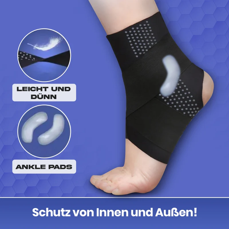 Knöchelbandage für Fußball | Stabilisiert ohne Bewegungsverlust | Atmungsaktiv & passt in Fußballschuhe | Schutz vor Verstauchungen