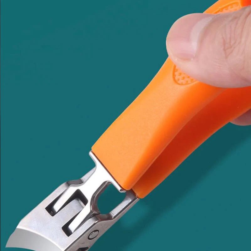Nagelknipser für dicke Nägel Edelstahl | extra breite Öffnung mit ergonomischem Griff | präziser Nageltrimmer mit Anti-Spritz-Funktion