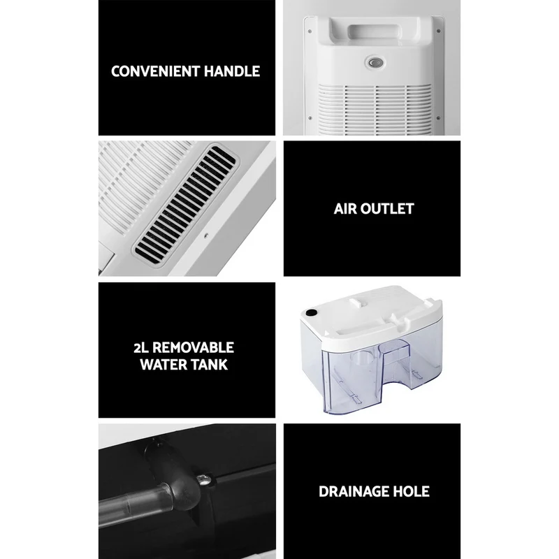 Devanti Dehumidifier 2L Air Purifier (White)