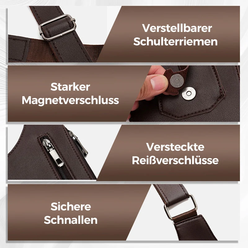Diebstahlsichere Umhängetasche mit verstecktem Design | Kompakte Anti-Diebstahl Tasche für Reisen & Alltag | Sicher & Praktisch