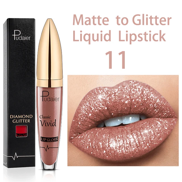 Flüssiger Glitzer-Lippenstift | Langanhaltend, Wasserfest & Vegan | 18 Farben | GlitzerGloss™