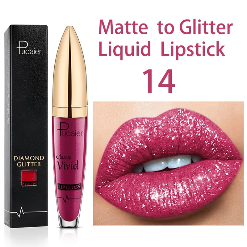 Flüssiger Glitzer-Lippenstift | Langanhaltend, Wasserfest & Vegan | 18 Farben | GlitzerGloss™