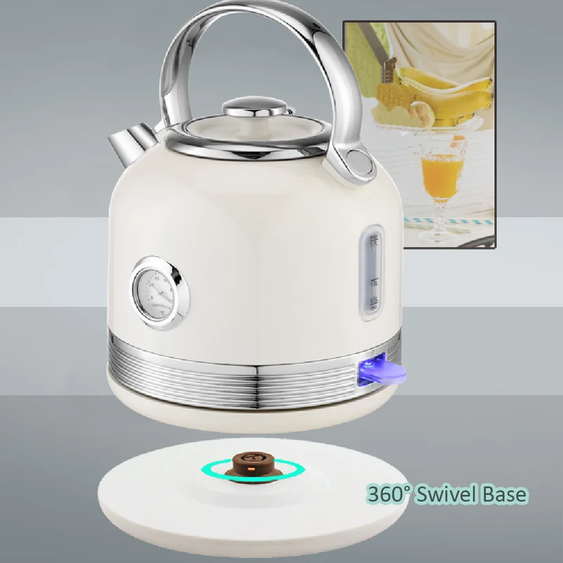 Philex 240V Cordless Stainless Steel Electric Kettle (White)