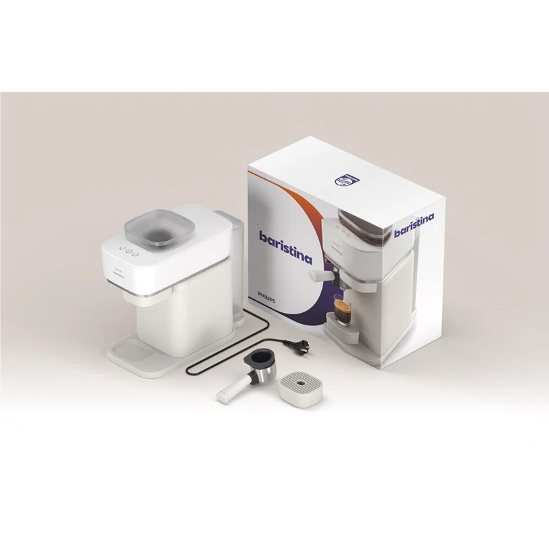 Philips Baristina Compact Bean-to-Cup Espresso Coffee Machine (Cloud White)