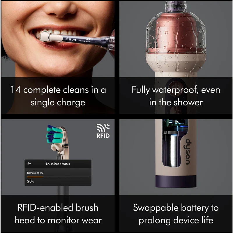 Dyson CameraJet™ Electric Toothbrush With Flosser and Starter Kit (Ultra Blue)