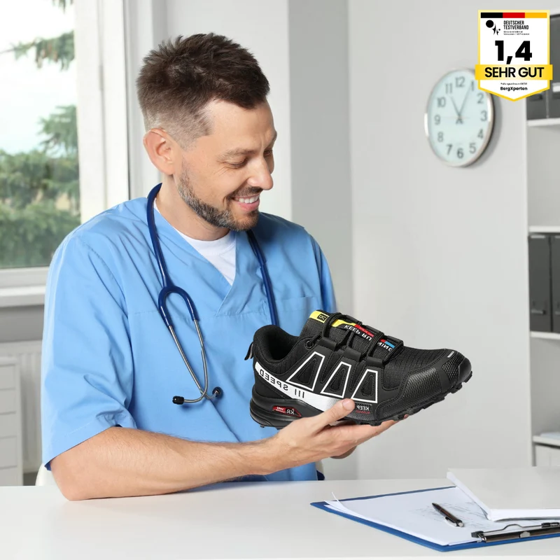 Trekking- & Wanderschuhe ergonomisch schmerzlindernd | rutschfeste Sohle & wasserdicht | ultraleicht, stabil für Alltag & Outdoor